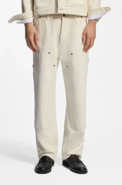 Loose-Fit Jeans aus Denim in Ecru
