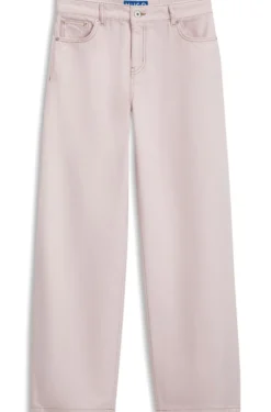 Loose-Fit Jeans aus roséfarbenem Denim