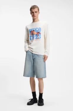 Loose-Fit Shorts aus Slub-Baumwolle
