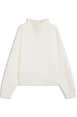 Loose-Fit Sweatshirt mit drapiertem Trichterkragen