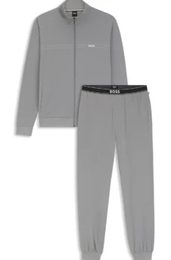 Loungewear-Set aus Stretch-Baumwolle mit Logo-Print