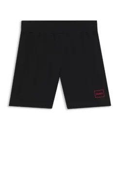 Loungewear-Shorts aus Stretch-Baumwolle mit Logo-Print