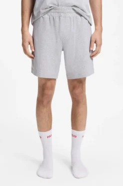 Loungewear-Shorts aus Stretch-Baumwolle mit Logo-Print