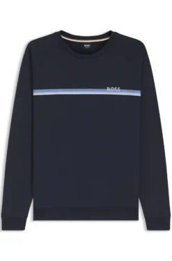 Loungewear-Sweatshirt aus Baumwolle mit Logo auf der Brust
