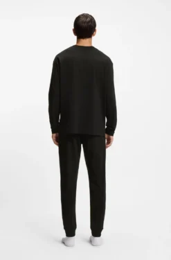 Loungewear-Top aus Stretch-Baumwolle mit Logo