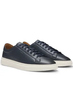Lowtop Sneakers aus Leder mit Logo-Prägung