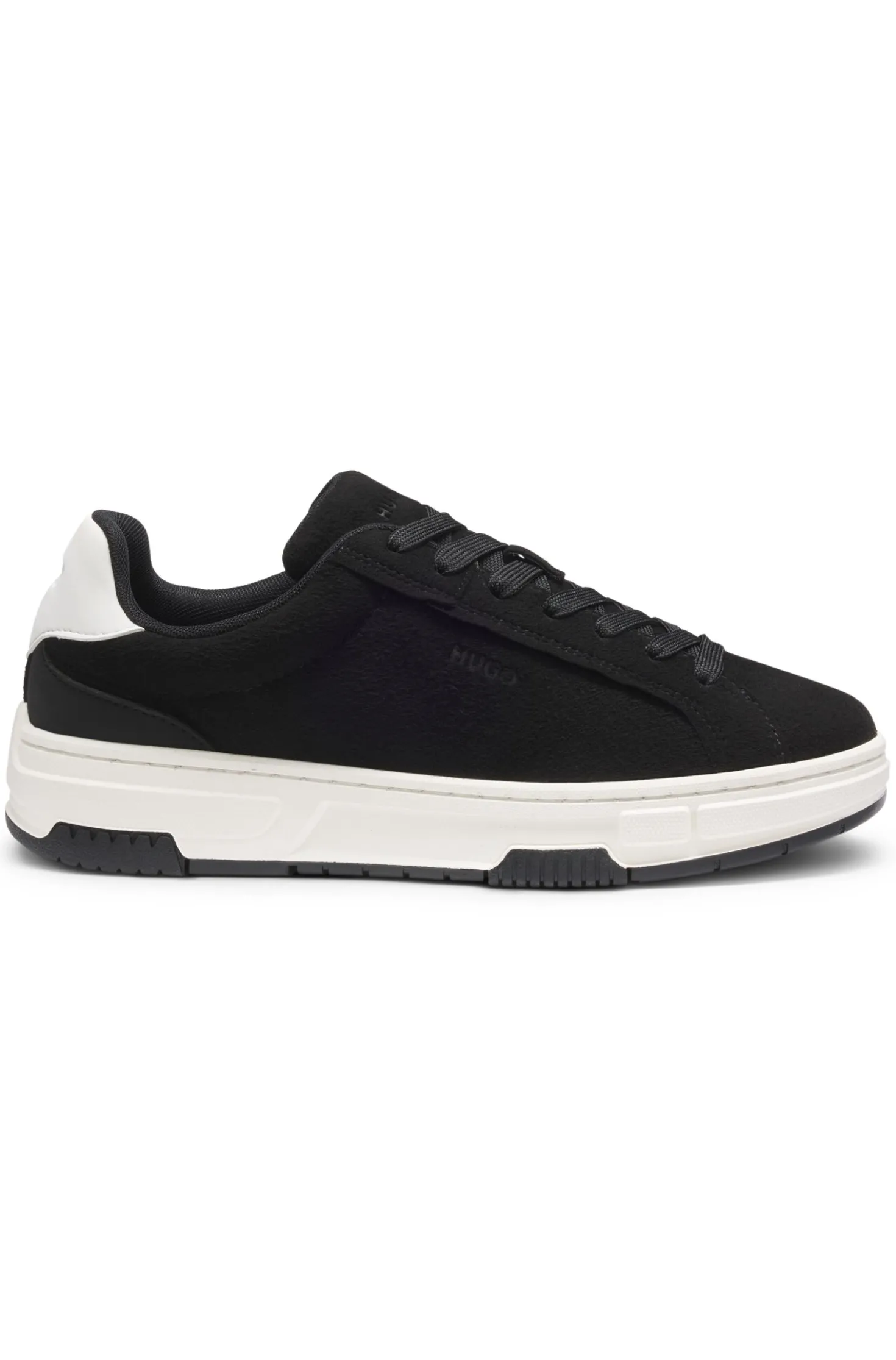 Lowtop Sneakers aus Veloursleder-Imitat