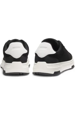 Lowtop Sneakers aus Veloursleder-Imitat