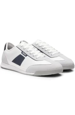 Lowtop Sneakers mit strukturierten Details