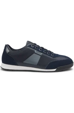 Lowtop Sneakers mit strukturierten Details