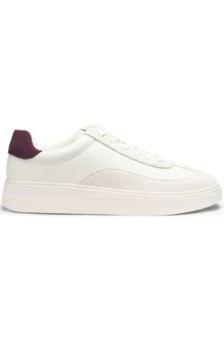 Lowtop Sneakers mit Veloursleder-Details