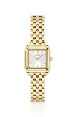 Mae Petite Uhr in Gold-Optik mit quadratischem Gehäuse