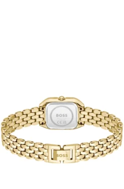 Mae Petite Uhr in Gold-Optik mit quadratischem Gehäuse