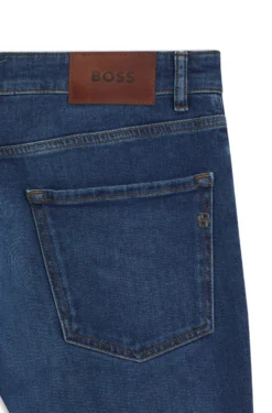 Maine blaue Regular-Fit Jeans aus bequemem Stretch-Denim