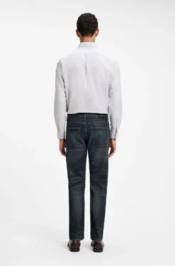 Maine Indigoblaue Regular-Fit Jeans aus elastischem Baumwoll-Mix