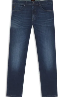 Maine Regular-Fit Jeans aus blauem Soft-Motion-Denim