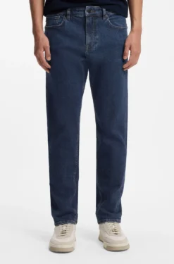 Maine Regular-Fit Jeans aus blauem Stretch-Denim