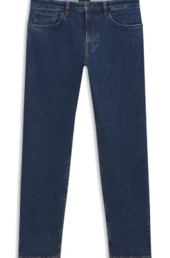 Maine Regular-Fit Jeans aus blauem Stretch-Denim