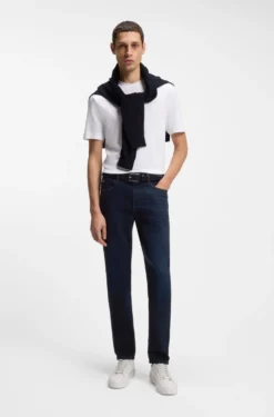 Maine Regular-Fit Jeans aus dunkelblauem Denim