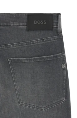 Maine Regular-Fit Jeans aus grauem Stretch-Denim