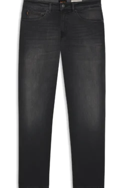 Maine Regular-Fit Jeans aus schwarzem Super-Stretch-Denim