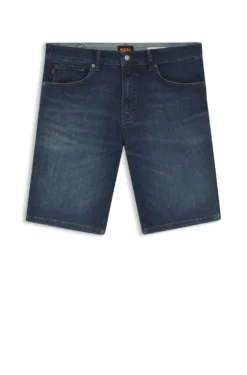 Maine Regular-Fit Shorts aus blauem Soft-Motion-Denim