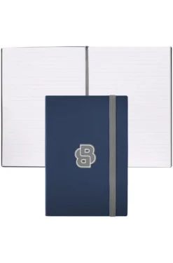 Marineblaues DIN-A5-Notizbuch mit Double-B-Monogramm
