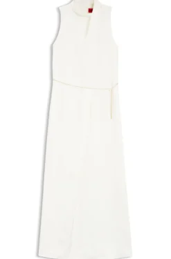Maxikleid aus Satin mit abnehmbarem Kettengürtel