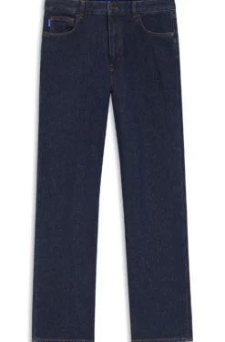 Melierte Jeans aus bequemem blauem Stretch-Denim