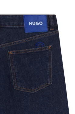 Melierte Jeans aus bequemem blauem Stretch-Denim