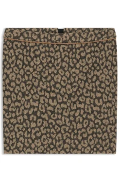 Minirock aus Baumwoll-Mix mit Leoparden-Jacquard