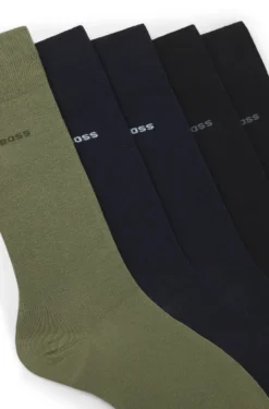 Mittelhohe Socken aus Baumwoll-Mix im Fünferpack