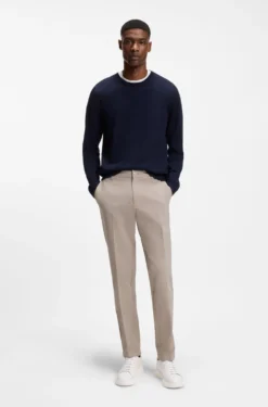 Modern-Fit Hose aus elastischer Baumwoll-Gabardine