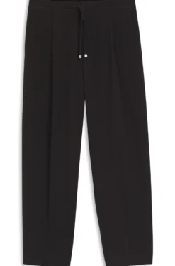Modern-Fit Hose aus Stretch-Baumwolle mit Seersucker-Struktur