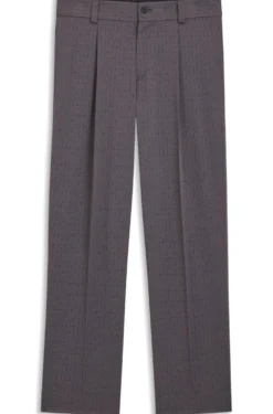 Modern-Fit Hose aus Stretch-Gewebe mit unterbrochenem Karo-Muster