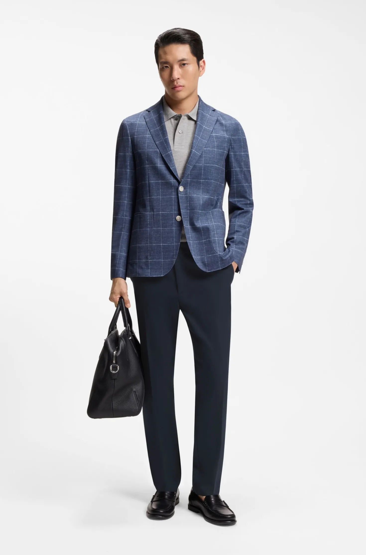 Modern-Fit Hose aus Stretch-Twill