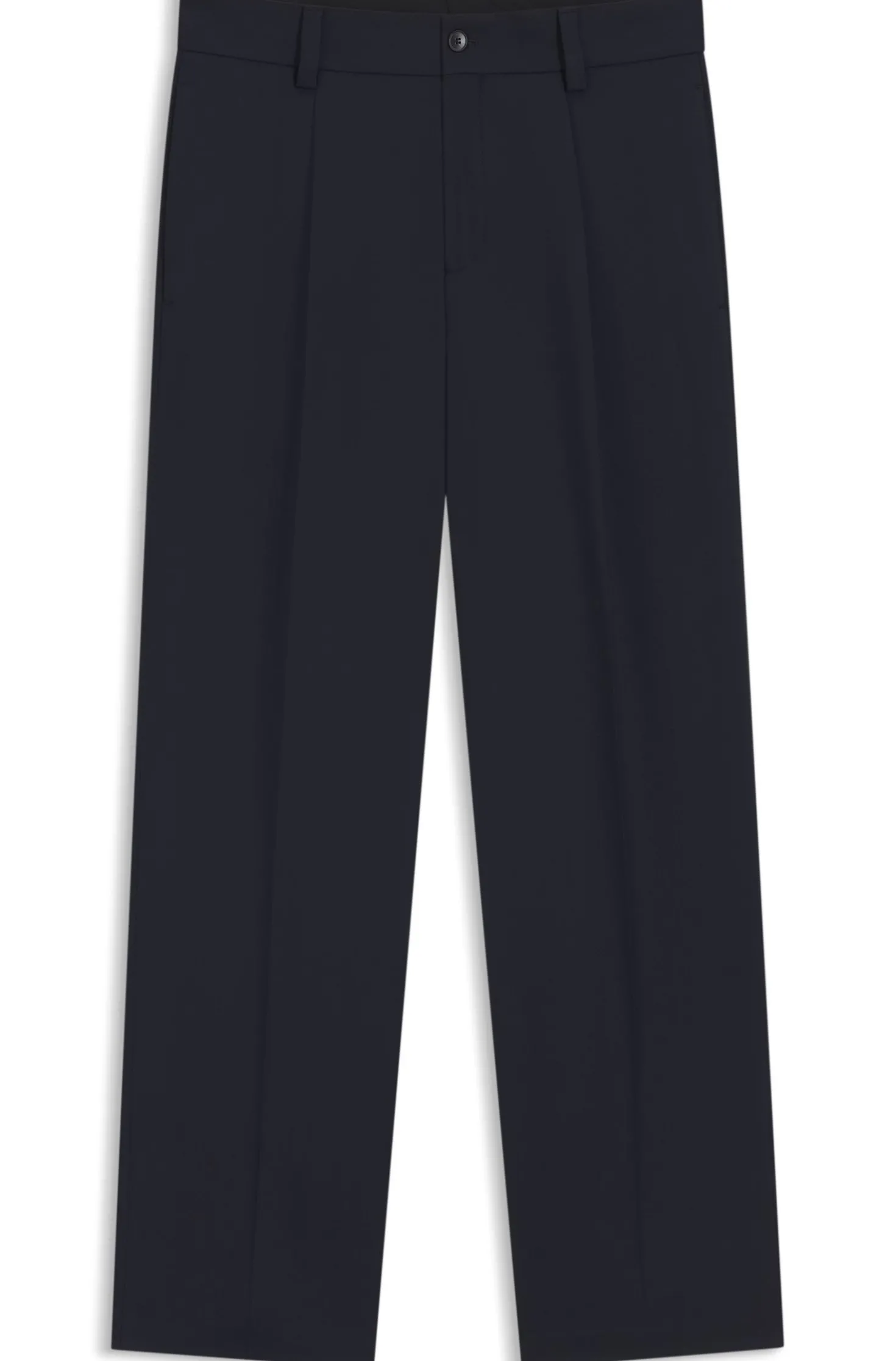 Modern-Fit Hose aus Stretch-Twill mit Bügelfalten
