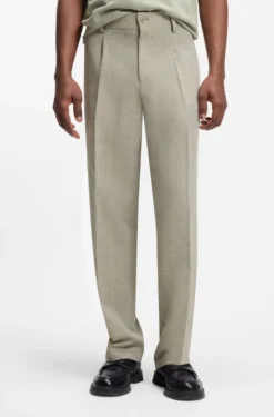 Modern-Fit Hose mit Fischgrät-Webstruktur