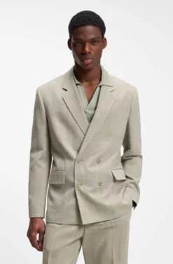 Modern-Fit Jacke mit Fischgrät-Webstruktur
