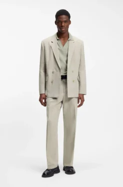 Modern-Fit Jacke mit Fischgrät-Webstruktur