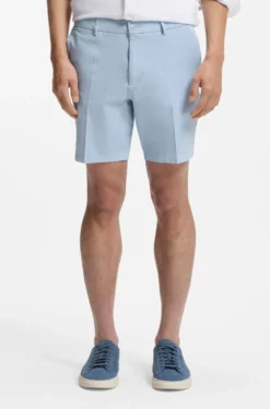 Modern-Fit Shorts aus Stretch-Baumwolle