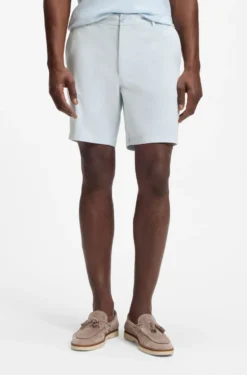Modern-Fit Shorts aus Stretch-Baumwolle
