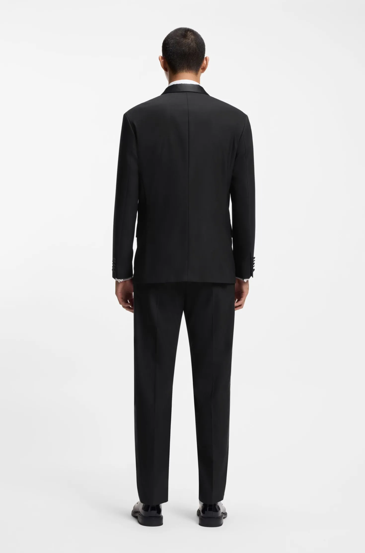 Modern-Fit Smoking-Jacke mit Schalkragen