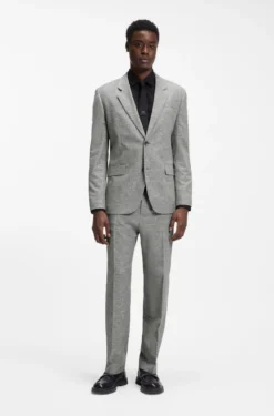 Modern-Fit Zweiteiler aus Sharkskin-Gewebe