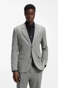 Modern-Fit Zweiteiler aus Sharkskin-Gewebe