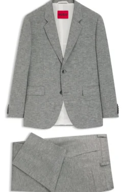 Modern-Fit Zweiteiler aus Sharkskin-Gewebe
