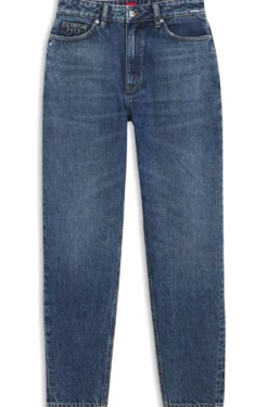 Mom-Fit Jeans aus blauem Denim