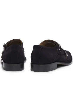Monkstraps aus Veloursleder mit Doppelriemchen