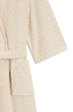 Morgenmantel aus Baumwoll-Mix mit strukturiertem Monogramm-Muster