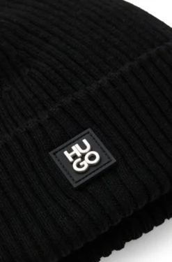 Mütze aus Schurwolle mit Stack-Logo